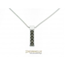 PIANEGONDA collana argento con pendente quarzi fumè referenza CA010936 new